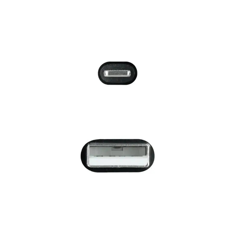 Nanocable Cable Lightining-USB A/M, Negro, 1 M - detalle