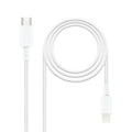 Cable Lightning a USB-C NANOCABLE, 0,5 metros, accesorio para tablet e iPad, con conector Lightning y USB-C.