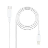 Cable Lightning a USB-C NANOCABLE, 0,5 metros, accesorio para tablet e iPad, con conector Lightning y USB-C.
