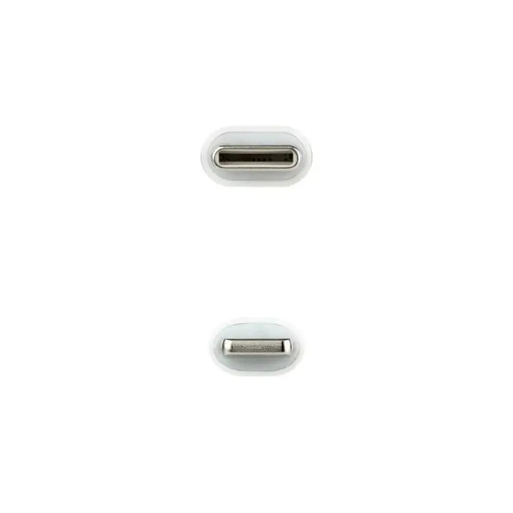 Cable Nanocable Lightning a USB-C, 0,5 metros, accesorio para tablet e iPad, compatible con dispositivos Apple.