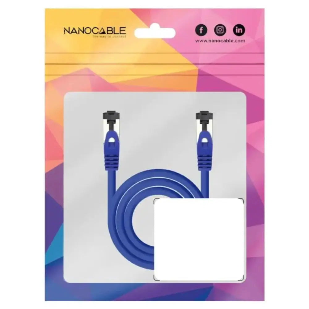 Nanocable Cable red Cat. 8.1 2GHZ SSTP Azul 2m - detalle