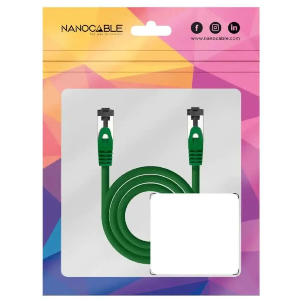 Nanocable Cable red Cat. 8.1 2GHZ SSTP Verde 0,25m - detalle