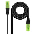 Cable Ethernet RJ45 Cat.6 UTP CCA de 7 m negro de NANOCABLE, con conectores para redes y herramientas de instalación.