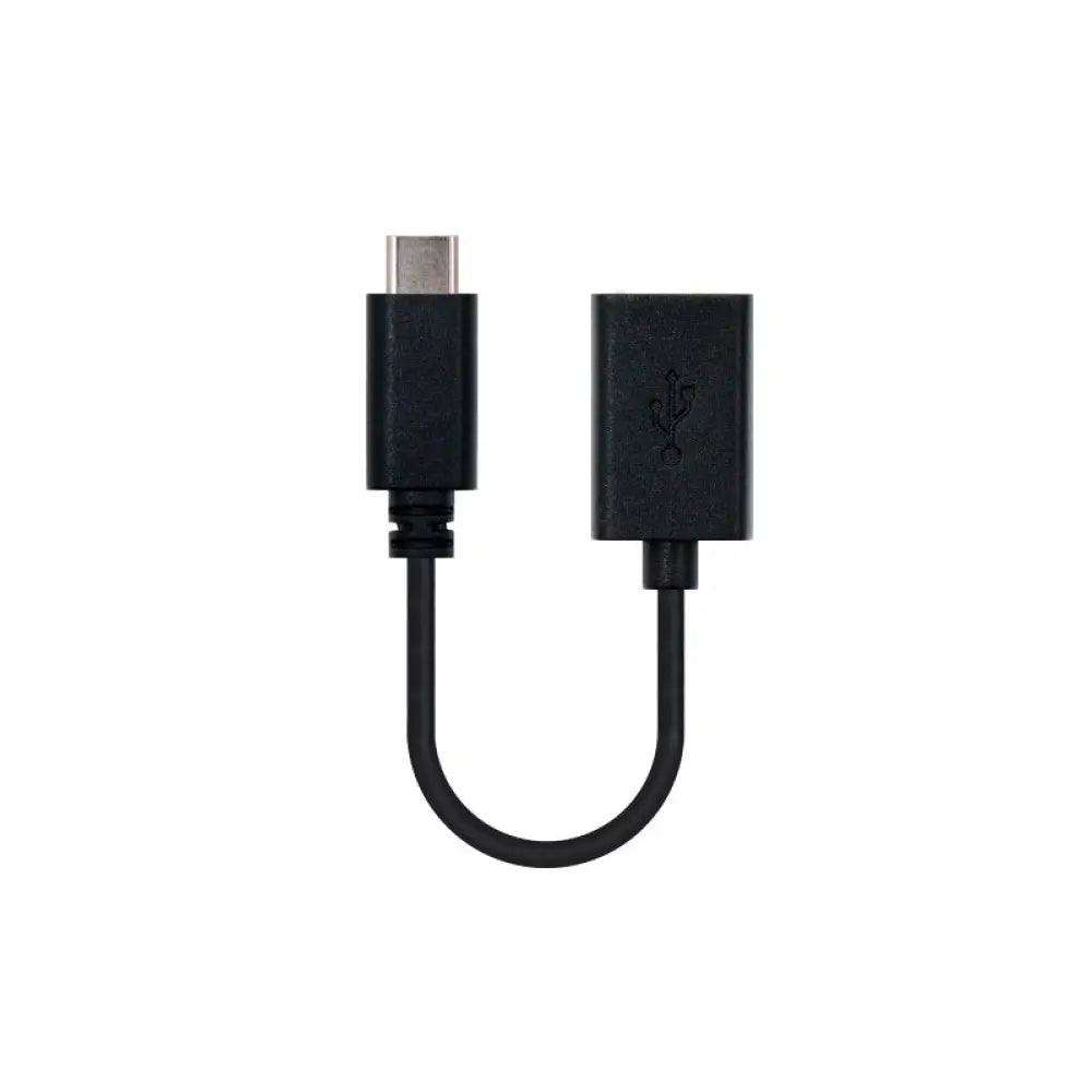 Nanocable Cable USB 2.0 3A, USB-C/M-A/F, 15cm - detalle