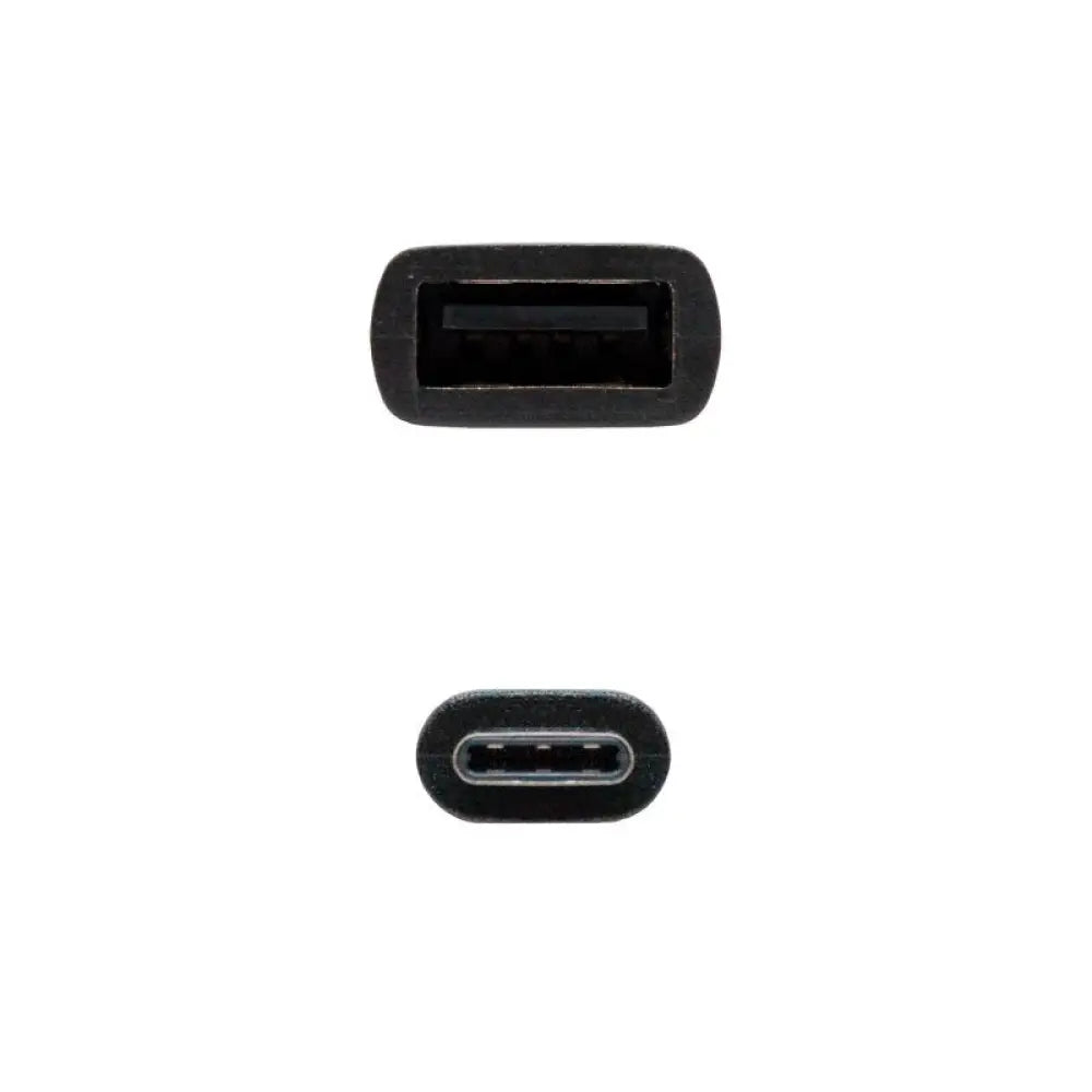Nanocable Cable USB 2.0 3A, USB-C/M-A/F, 15cm - detalle
