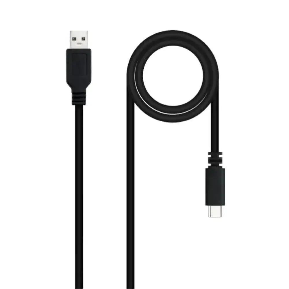 Nanocable Cable USB 2.0 3A USB-C-M/M 1.5M Negro - detalle