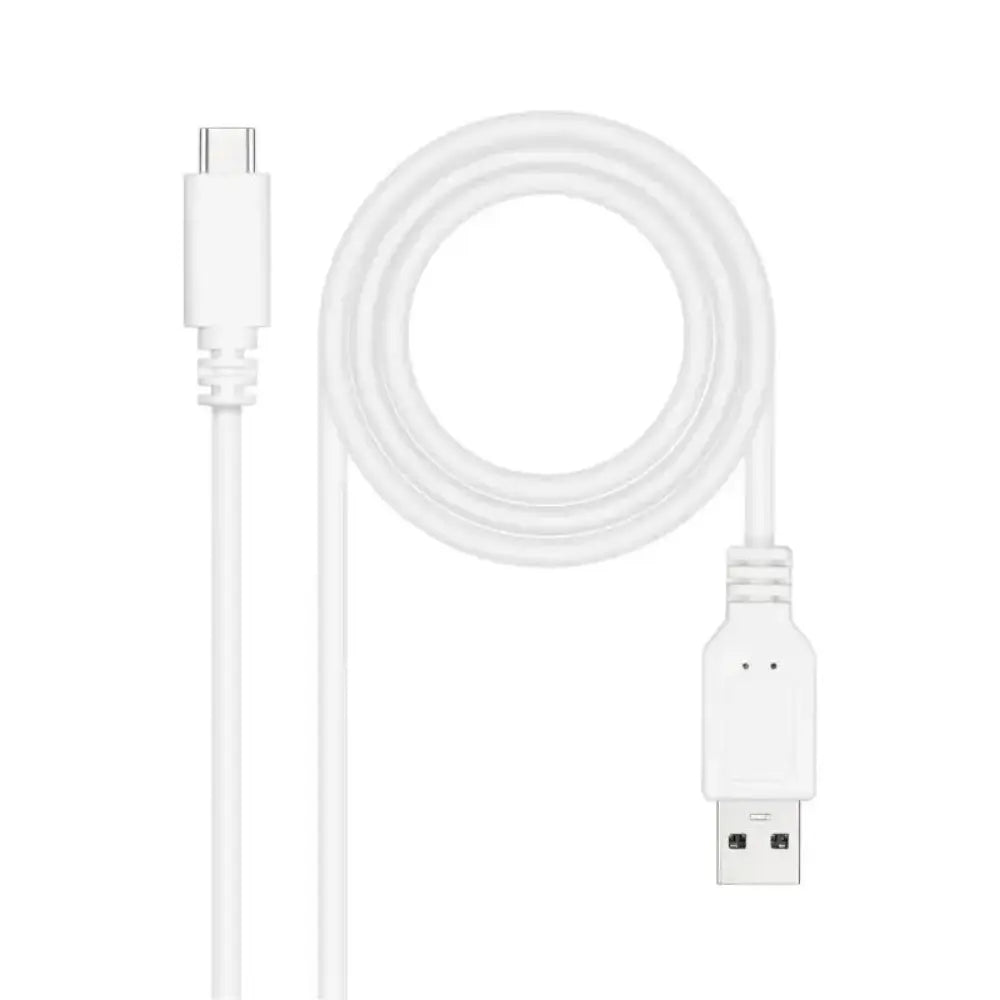 Nanocable Cable USB 2.0 3A USB-C-M/M 1M Blanco - detalle