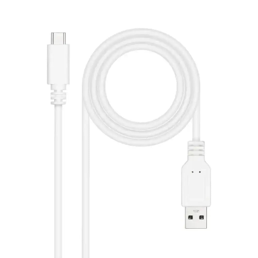 Nanocable Cable USB 2.0 3A USB-C-M/M 2M Blanco - detalle