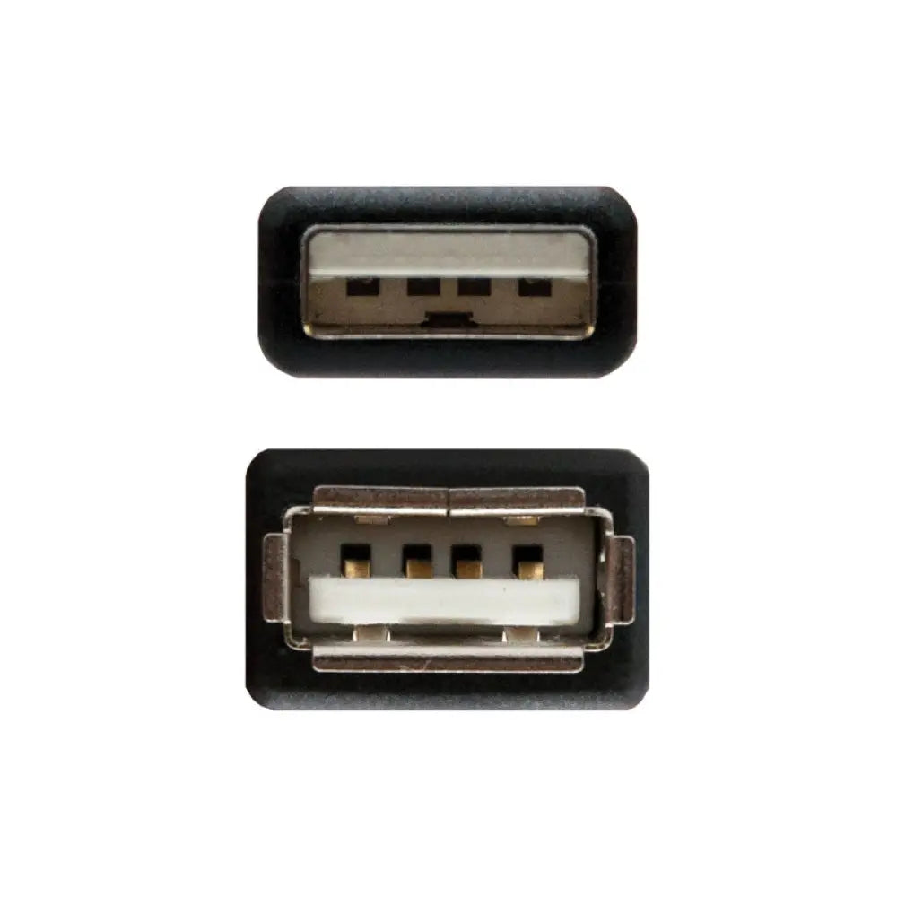 Nanocable Cable USB 2.0 Tipo-A M/H P Negro 1m - detalle
