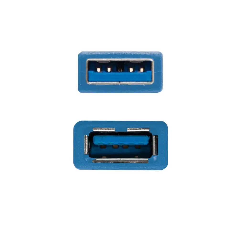 Nanocable Cable USB 3.0, A/M-A/H, Azul, 1 m - detalle