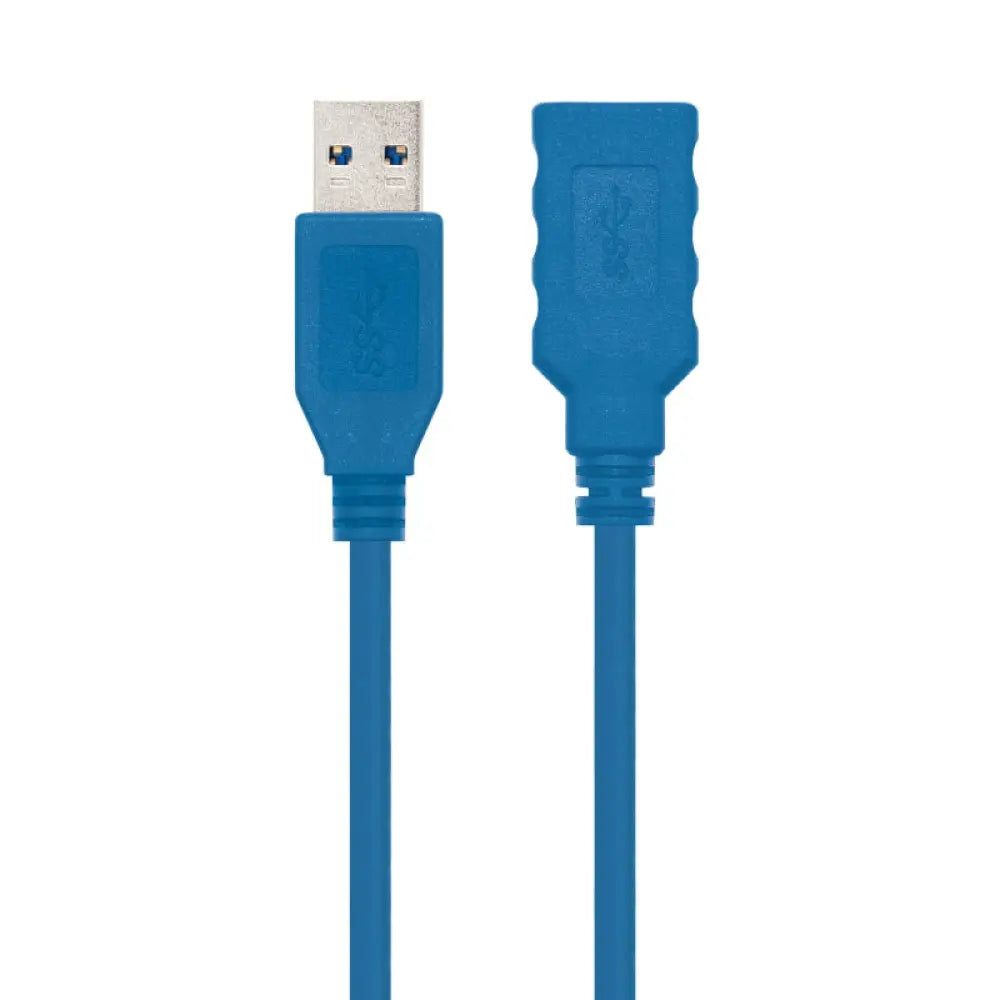 Nanocable Cable USB 3.0, A/M-A/H, Azul, 1 m - detalle
