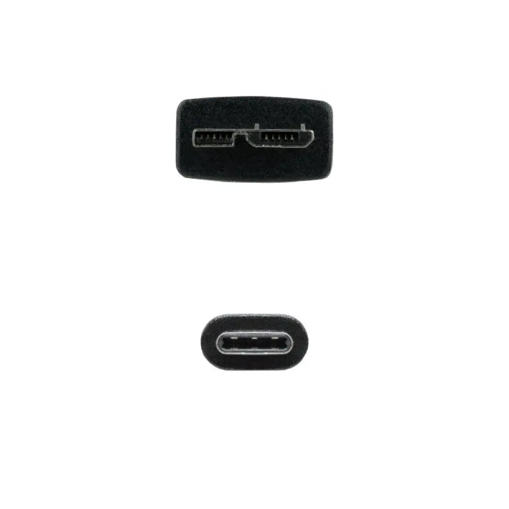 Nanocable Cable USB 3.0, USB-C/M-Micro B/M 1 m - detalle