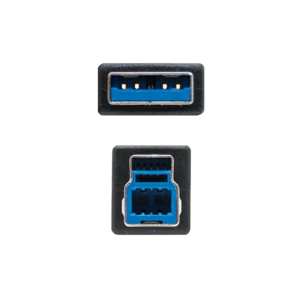 Nanocable Cable USB 3.0, impresora A/M-B/M, 2m - detalle