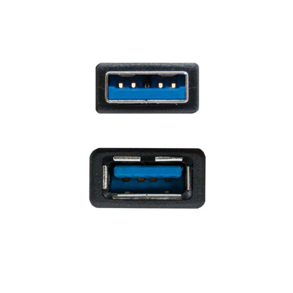 Nanocable Cable USB 3.0 Tipo A/M-A/H Negro 1.0 m - detalle