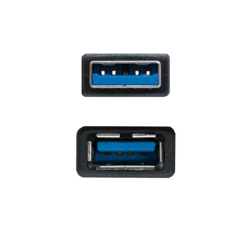 Nanocable Cable USB 3.0 Tipo A/M-A/H Negro 3.0 m - detalle