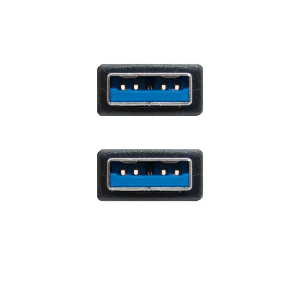 Nanocable Cable USB 3.0, tipo A/M-A/M, Negro, 1m - detalle