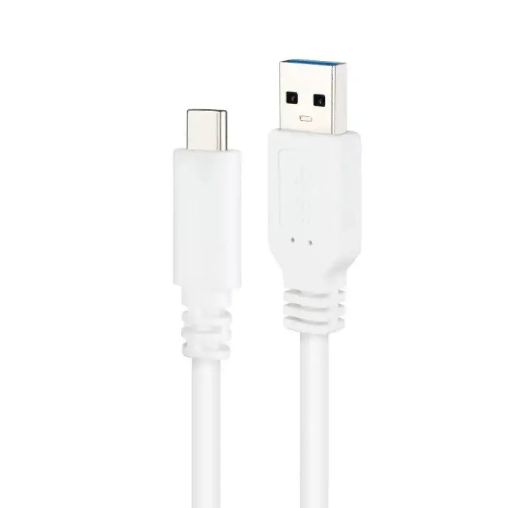 Nanocable Cable USB 3.1 Gen2 USB-C/A 0,5 M Blanco - detalle
