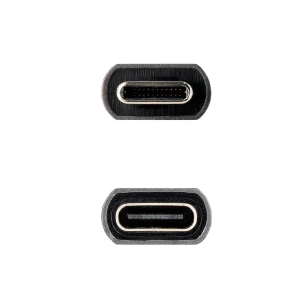 Nanocable Cable USB 3.2 Gen2 USB-C M/H 0,5 M Negro - detalle