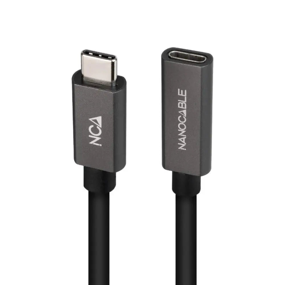 Nanocable Cable USB 3.2 Gen2 USB-C M/H 1,5 M Negro - detalle