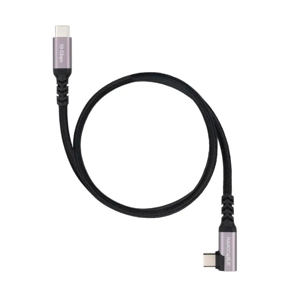 Nanocable Cable USB-C 3.2 GEN2 Acodado 100W 1 M - detalle