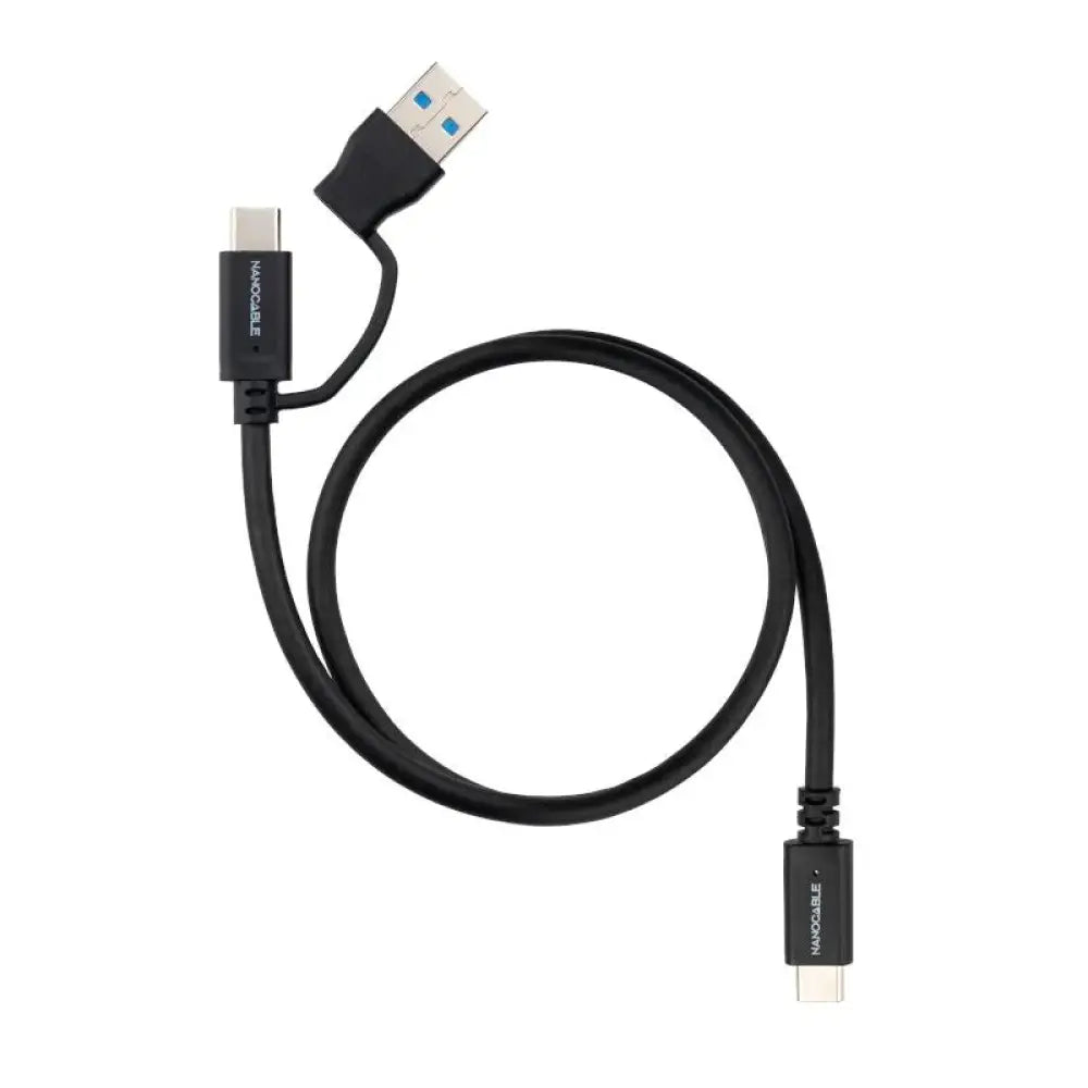 Nanocable Cable USB-C+USB-A/USB-C 3.2 GEN2 1 M - detalle