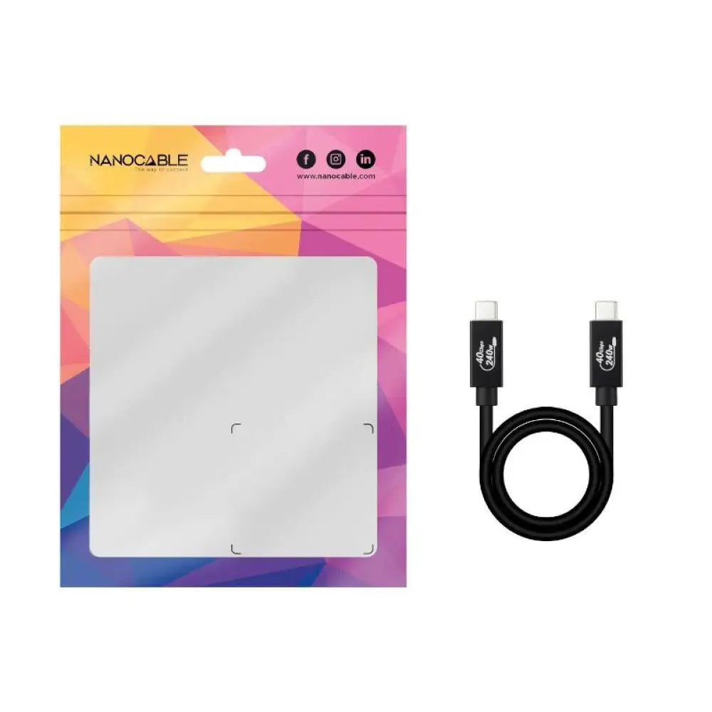 Nanocable Cable USB4 Gen3x2 40Gbps 240W USB-C 1.8M - detalle