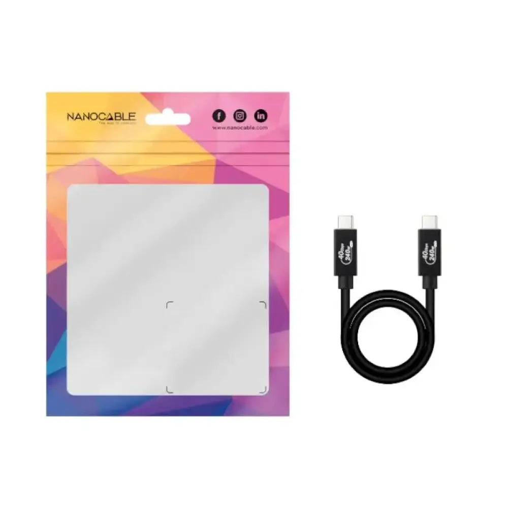 Nanocable Cable USB4 Gen3x2 40Gbps 240W USB-C 1M - detalle