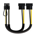 Cable VGA Nanocable de 20 cm con conectores 2x5.25"/M-PCI-E(6+2PIN)/M para accesorios PC, negro y resistente