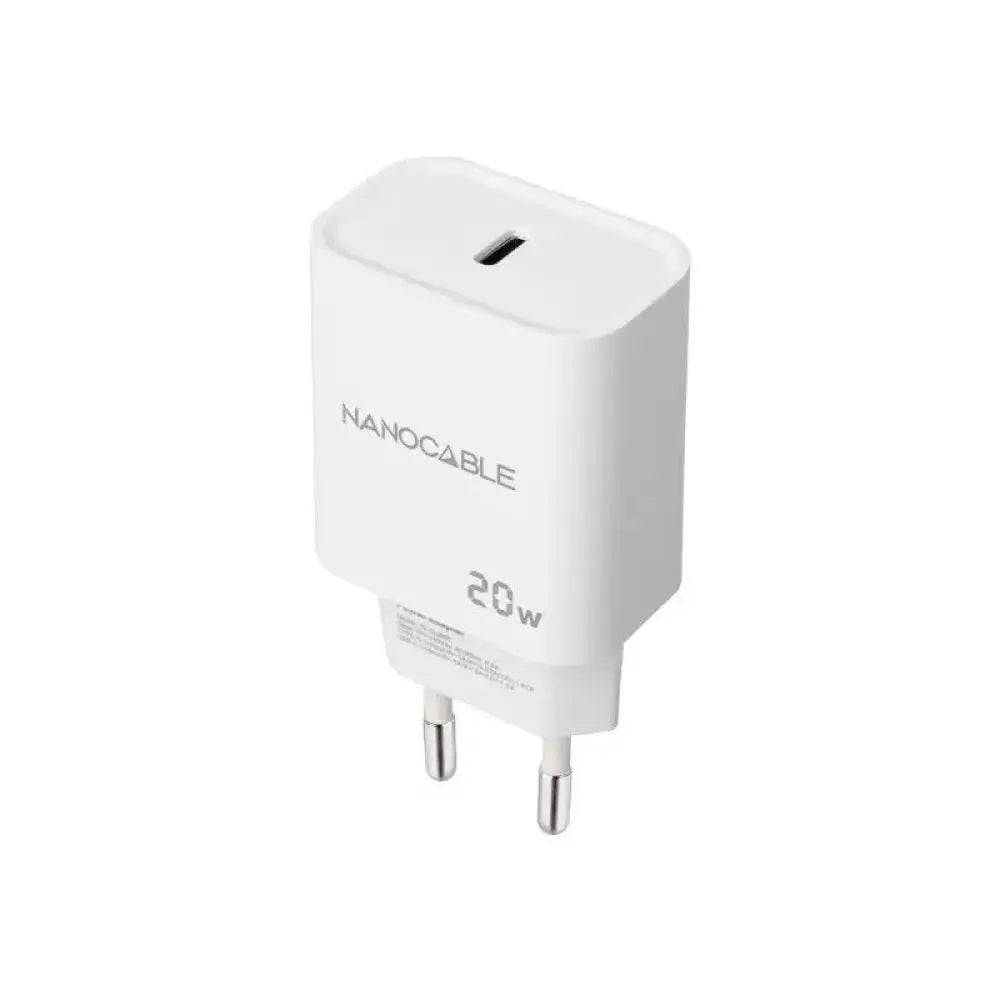 Nanocable Cargador pared USB-C PD 20W Blanco - detalle
