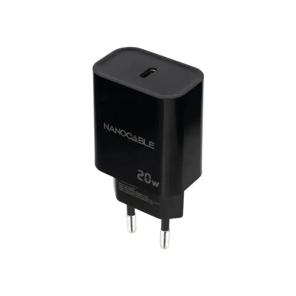 Nanocable Cargador pared USB-C PD 20W Negro - detalle