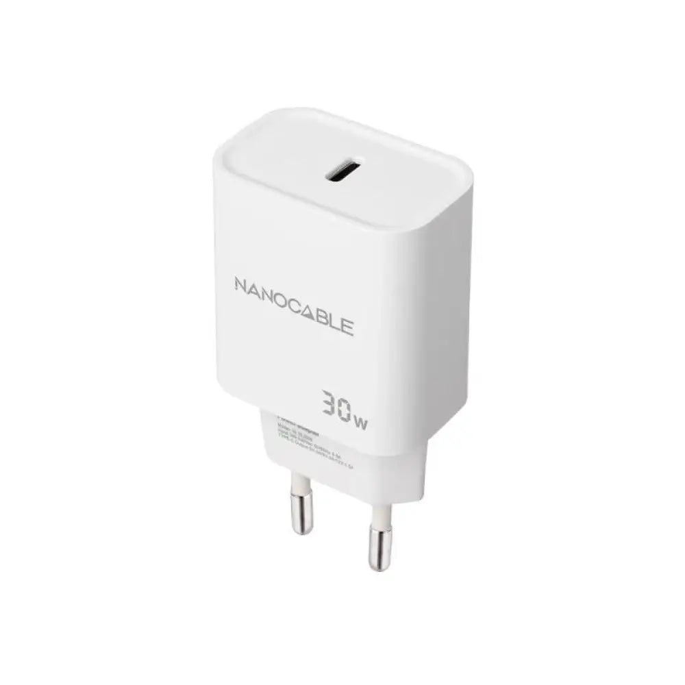 Nanocable Cargador pared USB-C PD 30W Blanco - detalle