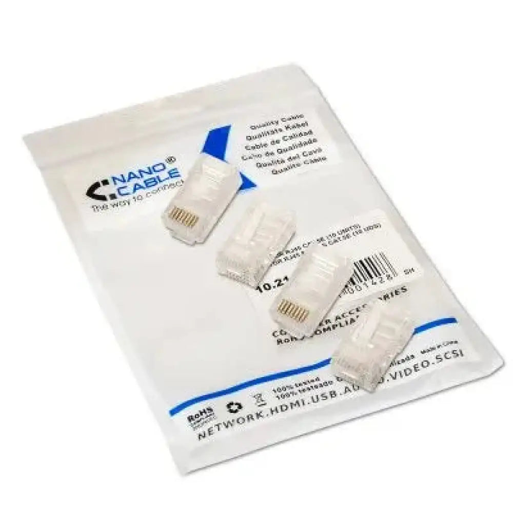 Nanocable Conector RJ45 Categoria 5 UTP 100 Und. - detalle