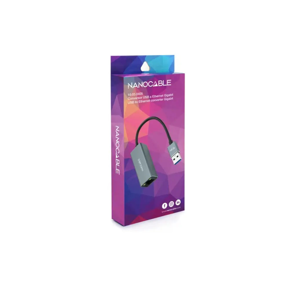 Nanocable Conversor USB 3.0 A Ethernet Gigabit - detalle