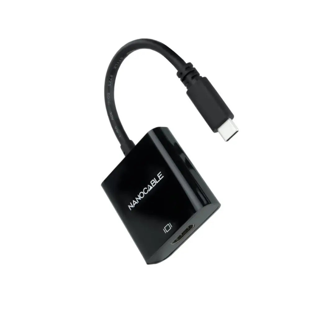 Nanocable Conversor USB-C/M a HDMI/H Negro 15cm - detalle