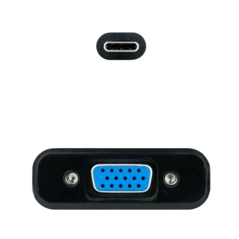 Nanocable Conversor USB-C/M a VGA/H Negro 10cm - detalle