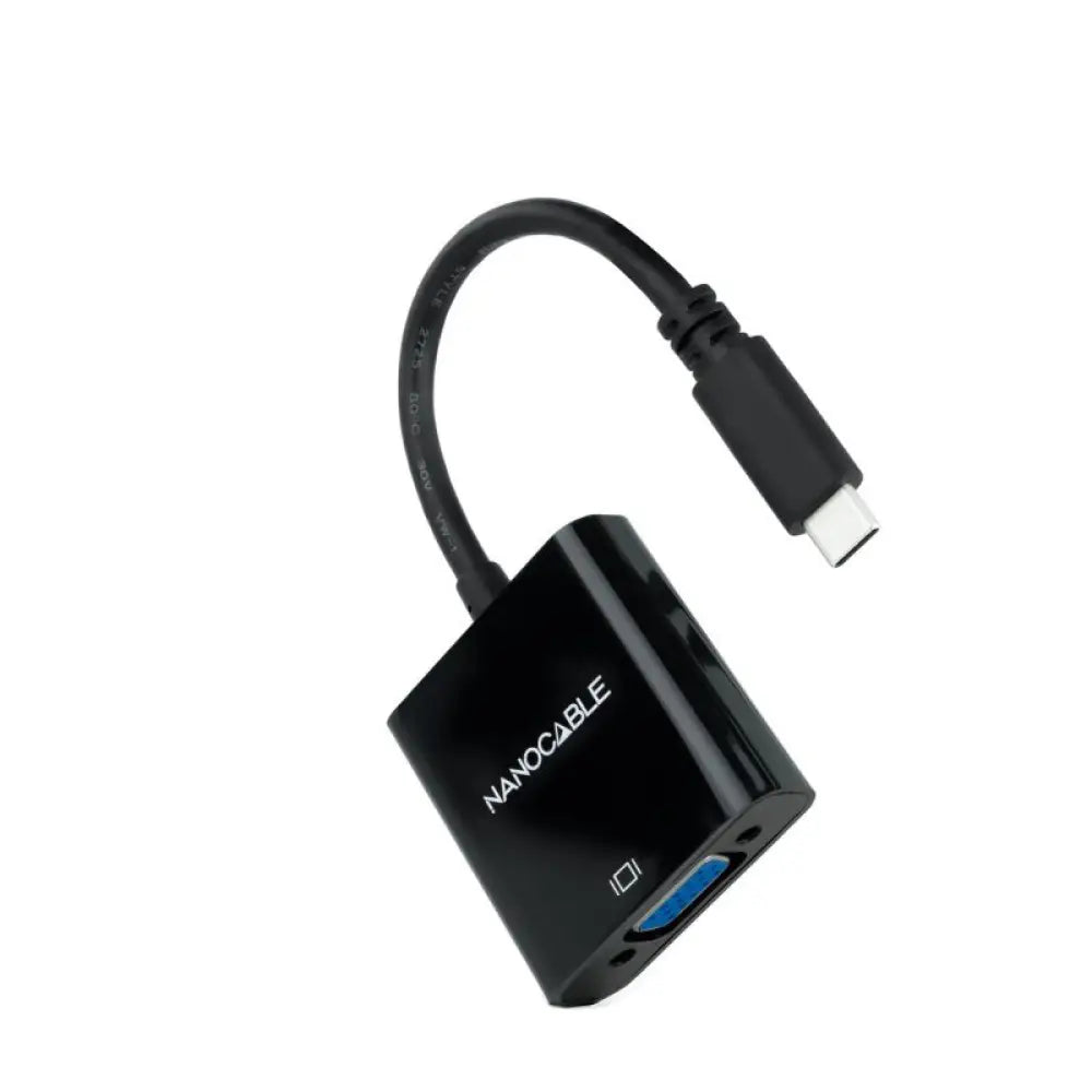Nanocable Conversor USB-C/M a VGA/H Negro 10cm - detalle