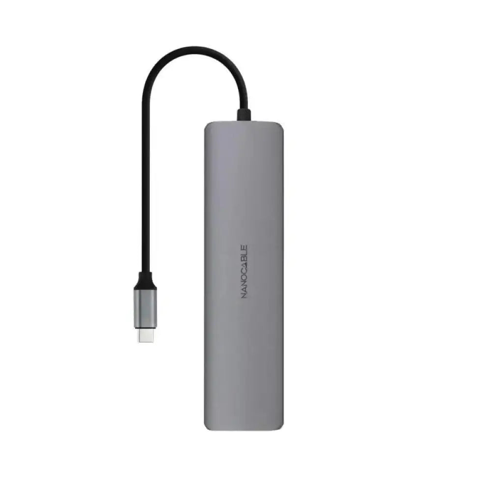 Nanocable Hub 8en1 USB-A+USB-C+HDMI+USB-C PD+Jack - detalle
