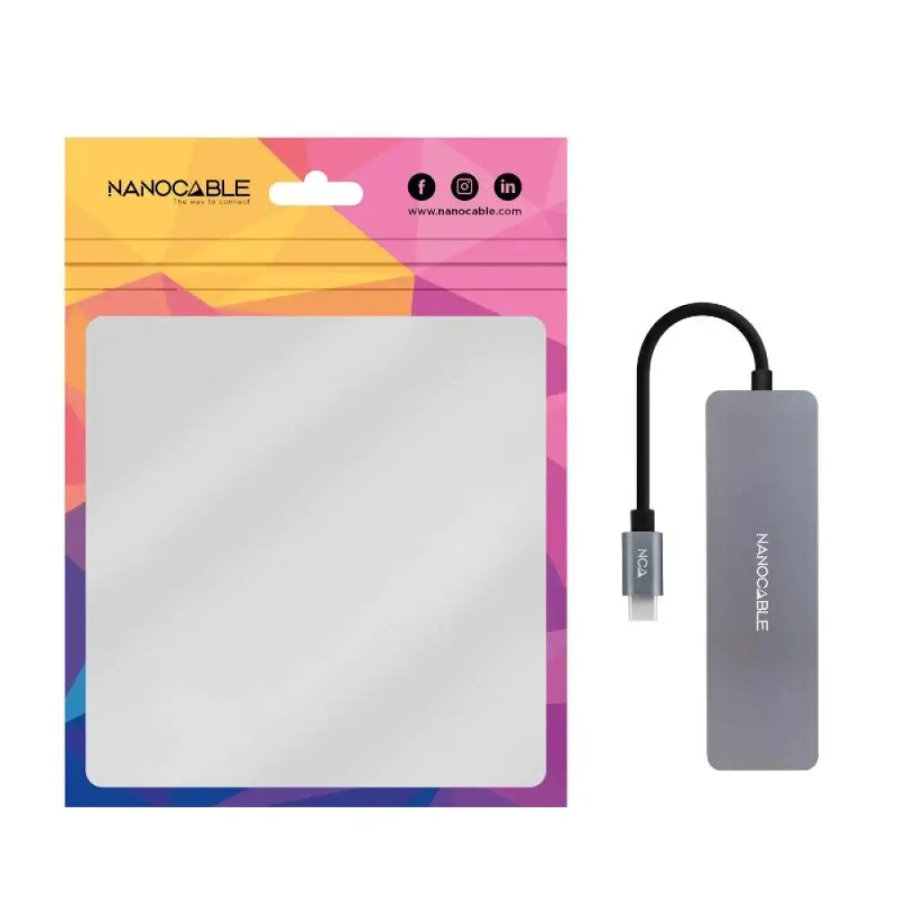 Nanocable HUB USB-C a 3xUSB 3.0/H+1xUSB-C/H - detalle