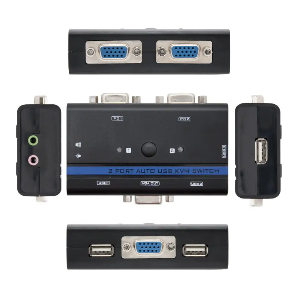 Nanocable KVM Switch VGA USB 1u-2PC+Cable - detalle