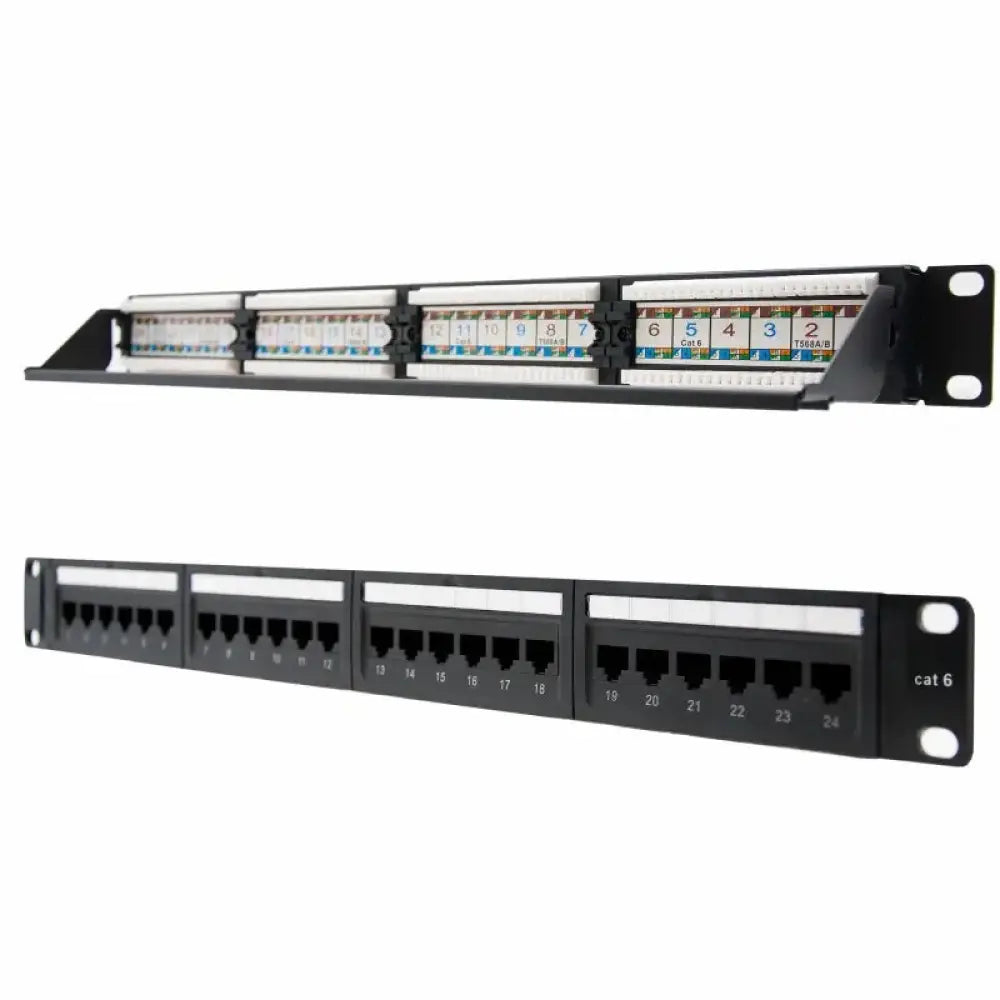 Nanocable Panel Parcheo 24P CAT.6 UTP 19"1U Dual - detalle