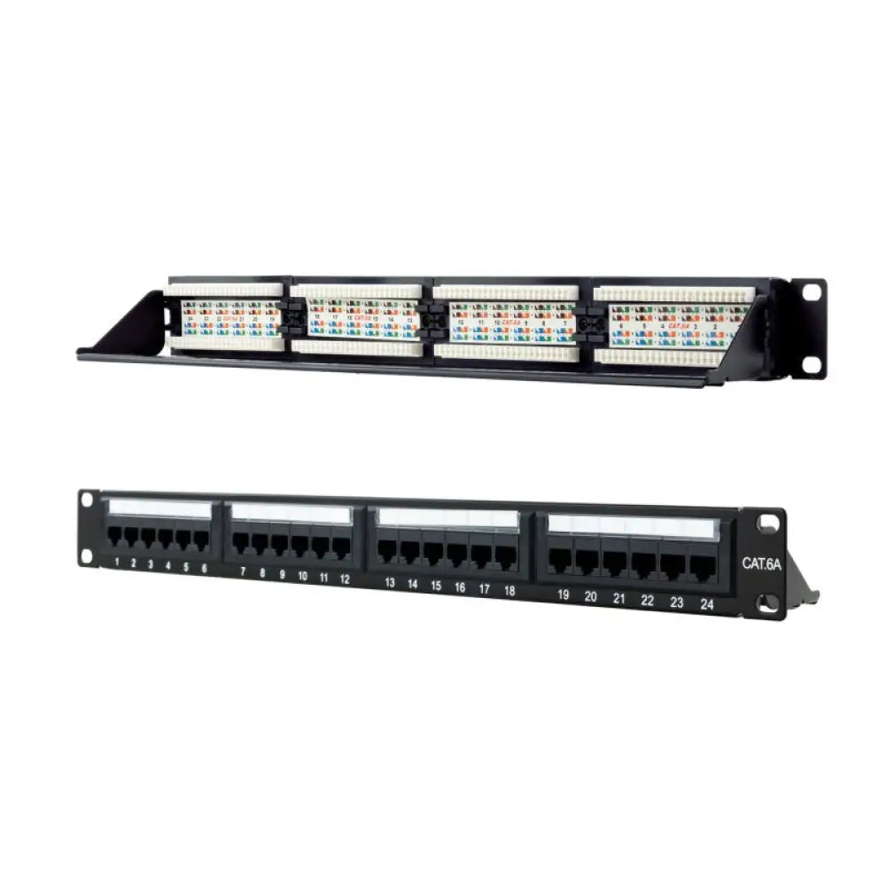 Nanocable Panel Parcheo 24P CAT.6A UTP 19"1U Dual - detalle
