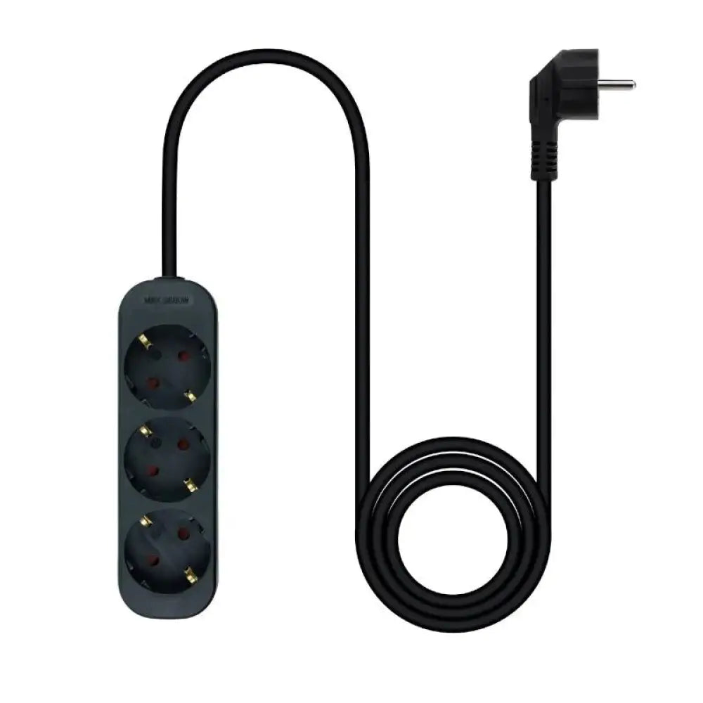 Regleta de enchufes NANOCABLE con 4 tomas, cable de 1.4 m y color negro, perfecta para conectar múltiples dispositivos.