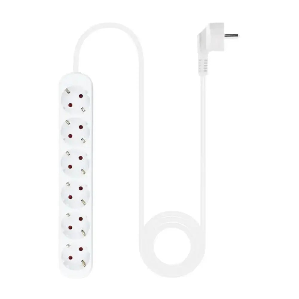 Nanocable Regleta de Enchufes 6 Tomas 1.4 m Blanco - detalle