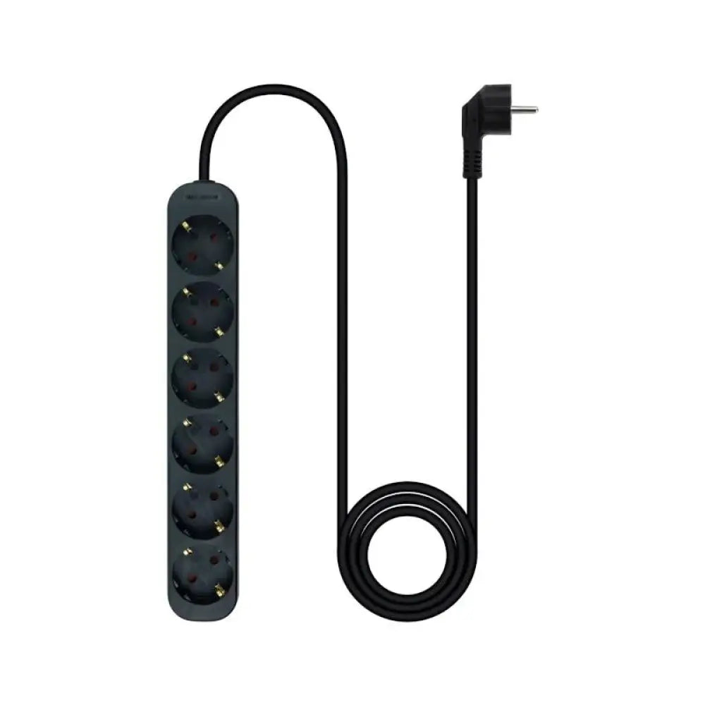 Nanocable Regleta de Enchufes 6 Tomas 1.4 m Negro - detalle