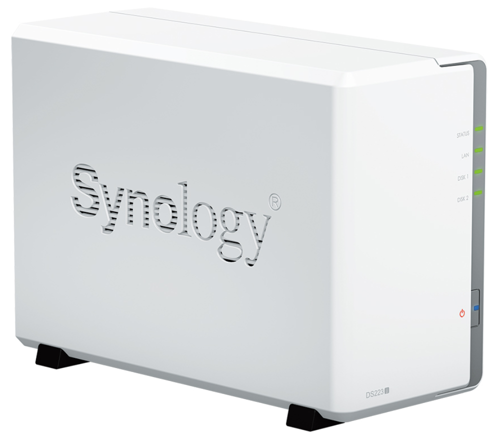 NAS SYNOLOGY DS223J ETHERNET BLANCO RTD1619B - detalle