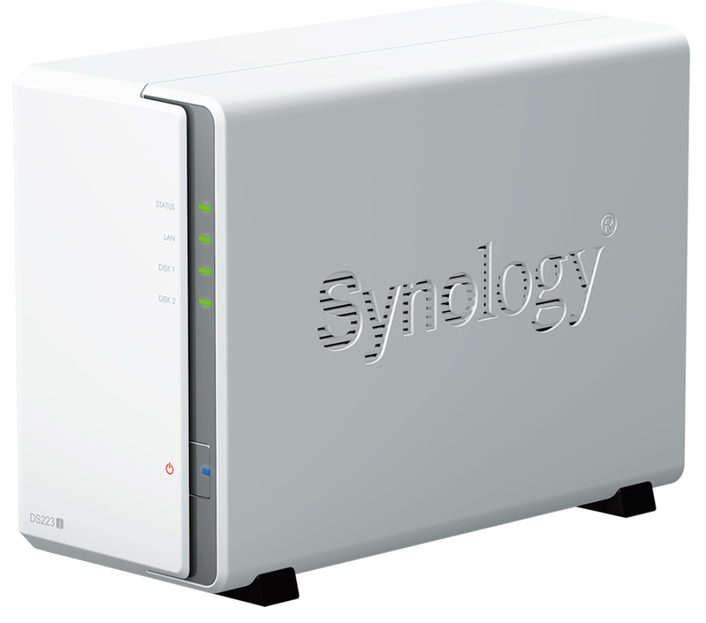 NAS SYNOLOGY DS223J ETHERNET BLANCO RTD1619B - detalle