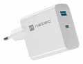 NATEC NUC-2142 cargador de dispositivo móvil Universal Blanco Corriente alterna Carga rápida Interior