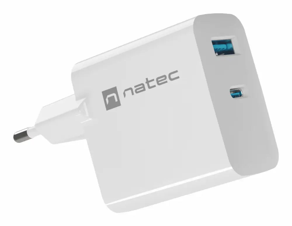 NATEC NUC-2142 cargador de dispositivo móvil Universal Blanco Corriente alterna Carga rápida Interior