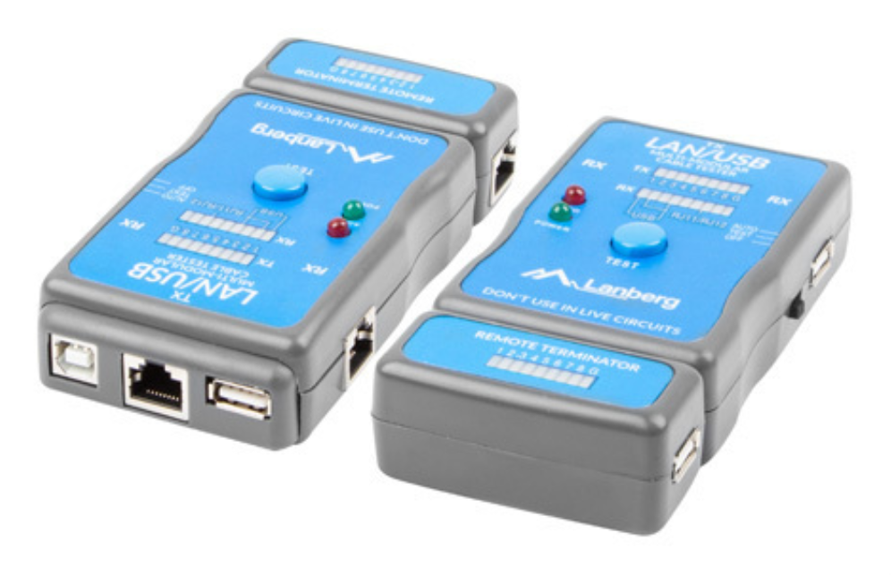 NETWORK TESTER LANBERG RJ45/RJ11/USB - detalle