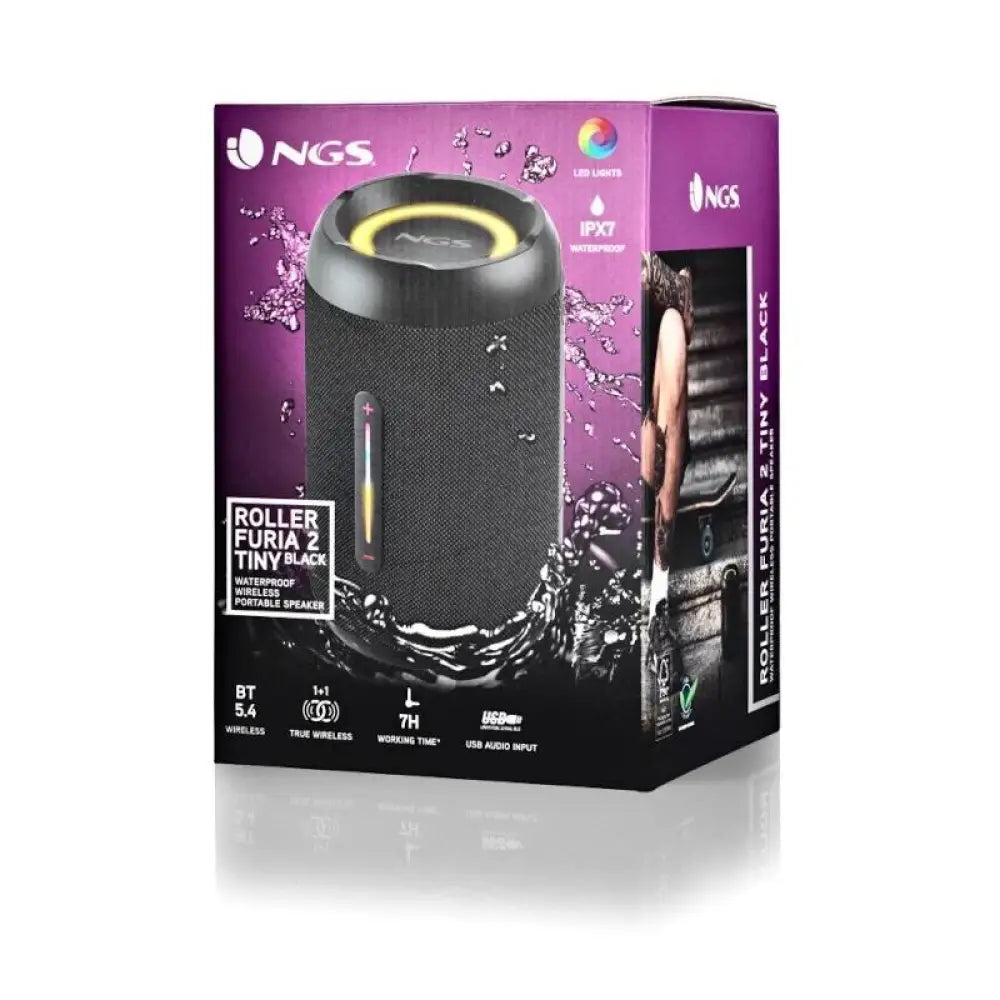 NGS ALTAVOZ PORTATIL BT, LUCES RGB IPX7 - detalle